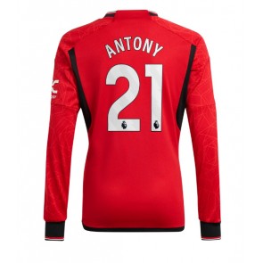 Lacne Muži Futbalové dres Manchester United Antony #21 2023-24 Dlhy Rukáv - Domáci